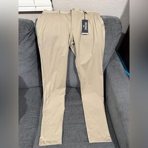 Rhone Commuter Pants Skinny Beige Khaki Chino Golf Stretch $138 Size 32 x 32 New